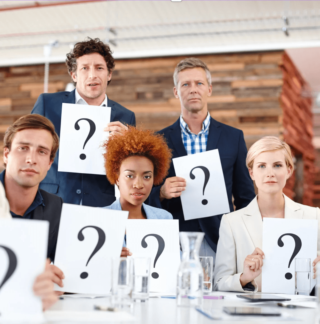 People with question marks